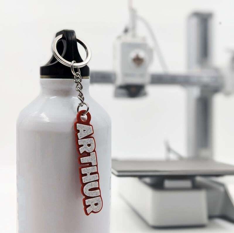 Custom 3D Printed Name Keychain