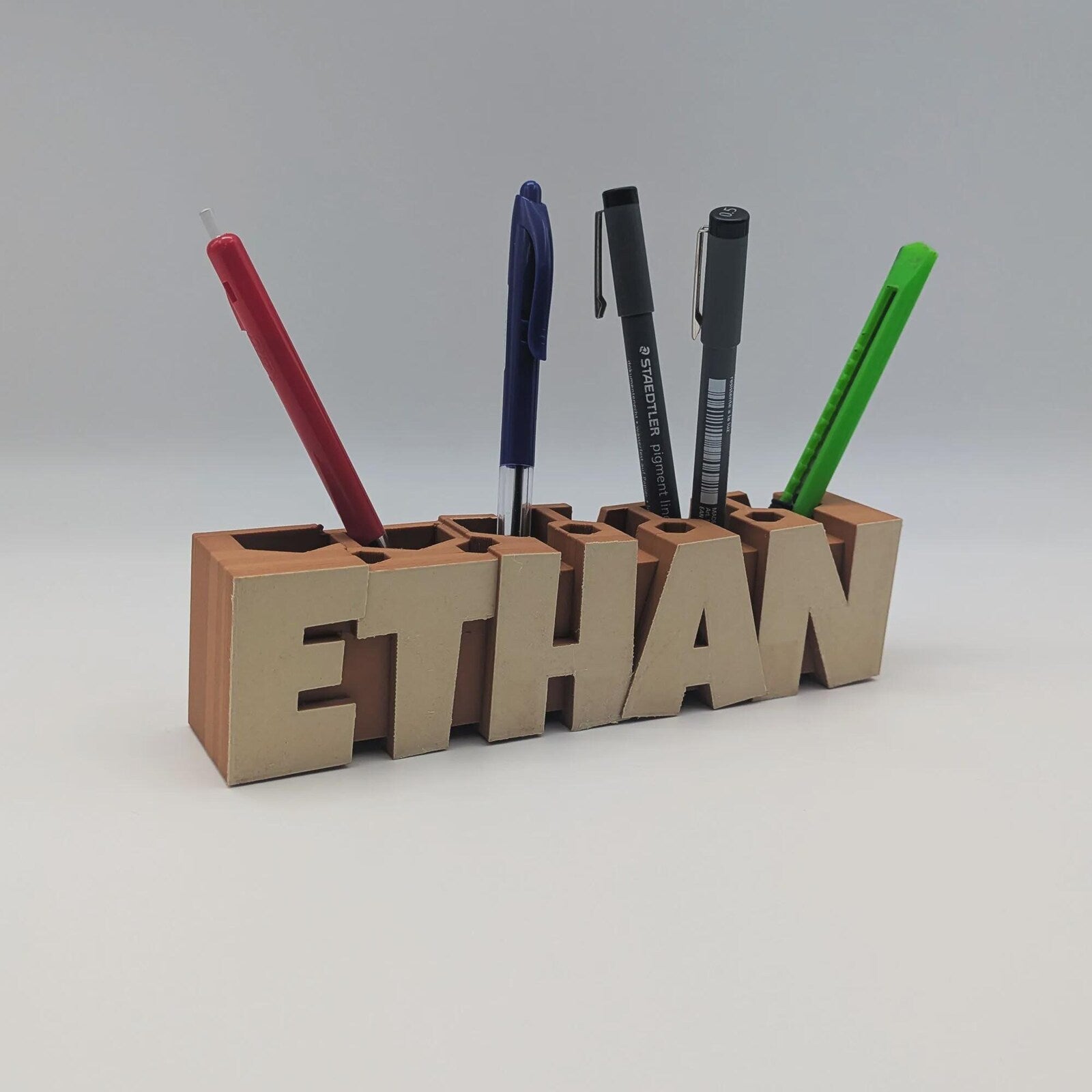Personalised Name Pen Holder | Custom 3D Printed Desk Organiser