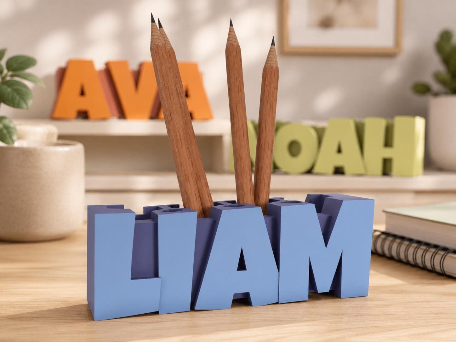 Personalised Name Pen Holder | Custom 3D Printed Desk Organiser