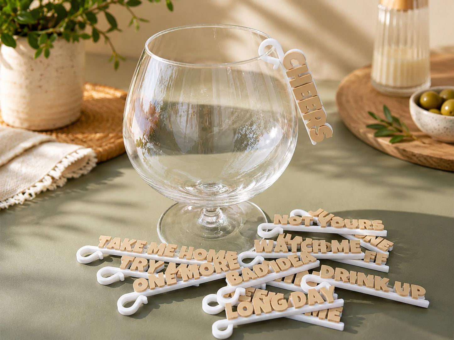 10 Pack Personalised 3D Printed Drink Tags